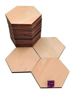 Bikri Kendra MDF_hexagon_12_Craft Pine Wood Veneer