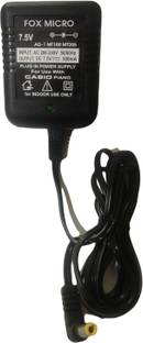 FOX MICRO 7.5V AC/DC Adapter Compatible with Casio LK-6 SA-45 SA65 SA-65 SA67 Keyboard Worldwide Adaptor