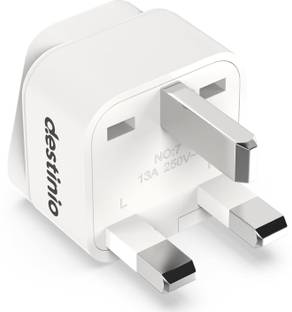 Destinio India to UK Type G Multi Plug 1-Socket Universal Travel Adapter Worldwide Adaptor