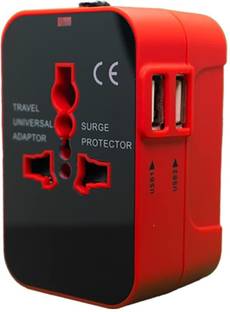 Jihaan USB Universal Travel International All in One Worldwide Travel MultiPlug Adapter Worldwide Adaptor