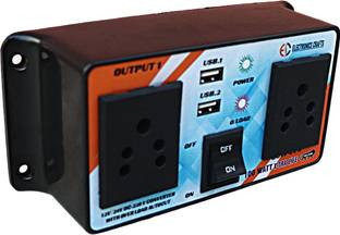 Electronics Crafts 12 24 to 220 volt 100 watt dc to ac converter with Dual usb वर्ल्डवाइड एडाप्टर