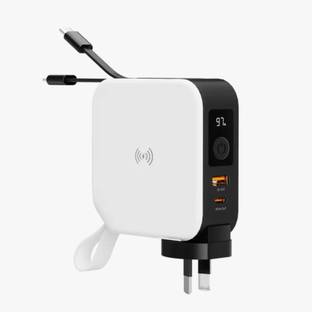 Rasta 5 in 1 charger with wireless Powerbank Worldwide Adaptor