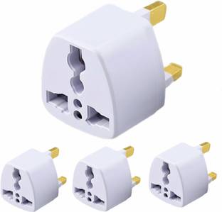 KAVANA India to UK, UAE, Hong Kong (Type G) Travel Adapter Plug - 2 in 1 - 4 Pack Worldwide Adaptor