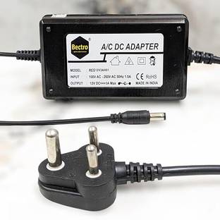 bectro 12 Volt 3 Amps Table top Model with Inbuilt 3 Pin Power AC Cord Heavy Duty Worldwide Adaptor