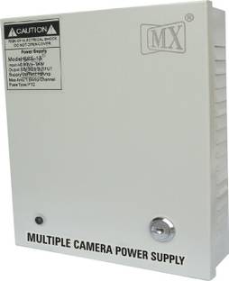 MX CCTV Camera & DVR Power supply Input 220 Volts AC to Output 12 Volt DC - 12 Amperes Worldwide Adaptor