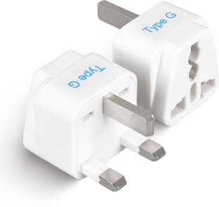 Ceptics India to UK, UAE, Hong Kong, Malaysia Type G Travel Plug - CE Certified, 2 Pack Worldwide Adaptor