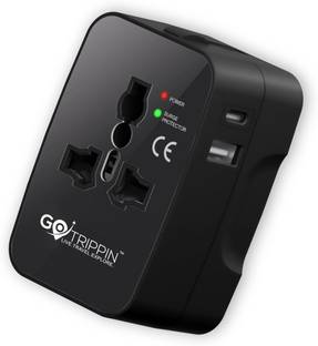 Gotrippin Universal Travel Adapter 12W-Type C+USB A-International Charger for US/UK/EU Worldwide Adaptor