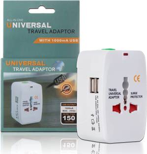 VARNIRAJ IMPORT & EXPORT Universal All in One Worldwide Adapter Power Converters with Dual USB Worldwide Adaptor
