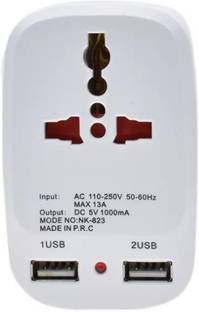 Wifton EU plug adapter with double USB two plugs to one plug DC5V1A-X10 Worldwide Adaptor