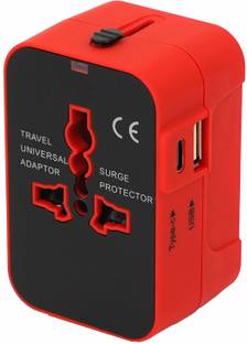 En ligne All in One Universal/International Travel Adapter With Dual USB Type C & USB-A Worldwide Adaptor