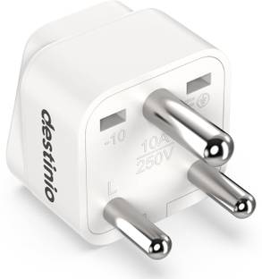 Destinio World to India Type D Multi Plug 2 Socket Universal Travel Worldwide Adaptor