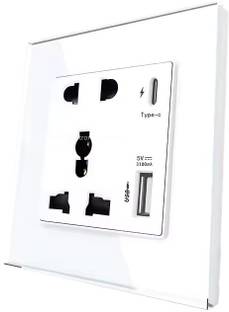 SSUCA 18W USB Type A Port & 5V Type C Port, 2 13A Power Outlet Universal Wall Charger Worldwide Adaptor