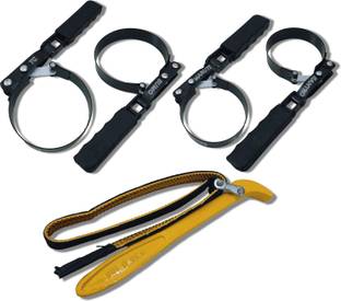 4MECH 4-Ring Filter Wrench+PK-FB, Professional Tool Double Sided Combination Wrench