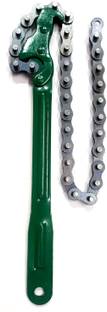 AASONS 12" Heavy-duty Ratcheting Chain Wrench Oil Filter Tool - Single Sided Adjustable AASONS Single Sided Rachet Wrench