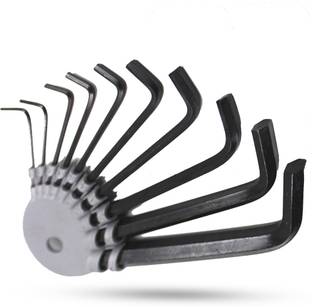 Hillgrove HGCM571M5 10Pcs Allen Key Kit Spanner Wrench Repair Tool for Bike/Bicycle HGCM571M5 10Pcs Allen Key Kit Spanner Wrench Repair Tool for Bike/Bicycle Single Sided L Type Wrench