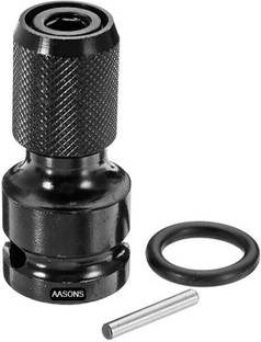 AASONS 1/2 Inch Square Drive To 1/4 Inch Hex Female Socket Adapter for impact wrench AASONS Double Sided Socket Wrench