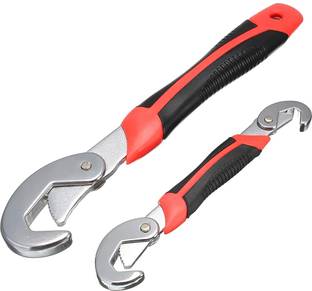 GLAMAXY 436_Snap&grip Socket Adjustable Universal Multi Function Wrench Spanner Set Tools Snap and Grip Open End Tool Spanner 9Mm to 32 Mm Works (Set of 2 Piece) Double Sided Speed Wrench