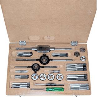 Luxuro Complete Tap And Die Set 2 to 10 mm|Complete Tap and round die box Double Sided Socket Wrench