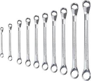 EASTMAN E-2007 BI-Hexagonal Ring Spanner Shallow Offset CRV With Chrome Vanadium Steel Double Sided Box End Wrench