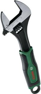 BOSCH 200mm Adjustable Wrench | Durable Carbon Steel with 30mm Jaw Opening & Ergonomic Non-Slip Handle Single Sided Open End Wrench