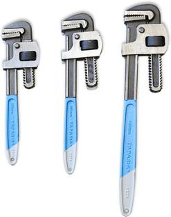 TAPARIA 3 Pcs 12, 14, 18 inch Combo Pack | A High Quality Carbon Tools Single Sided Pipe Wrench