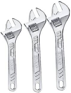 INGCO 3 pcs Adjustable Wrench, 150 & 200 & 250 mm Single Sided Open End Wrench