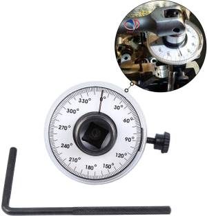 Mass Pro 1/2 inch Drive Torque Angle Gauge 360 Degree Adjustable Torque Gauge Meter Wrench Set Double Sided Rachet Wrench
