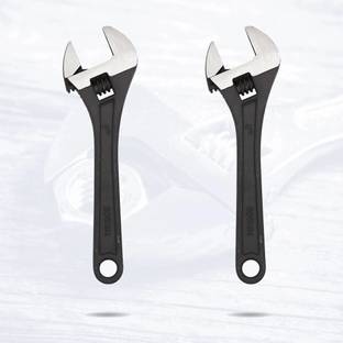 Hillgrove HGCM310M1 Multi-Function 8" inch with 0-26mm Opening Capacity (Pack of 2) Heavy-Duty Tool for Home, Plumbing & Auto Repair Single Sided Rachet Wrench