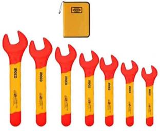 INGCO HKISPA0701-c 7 Pcs Insulated Open End Spanners Set Single Sided Combination Wrench
