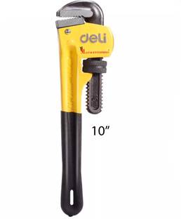 MALFAH ENTERPRISES DELI PIPE WRENCH DL2510 250MM 10" DELI PIPE WRENCH DL2510 250MM 10" Single Sided Pipe Wrench