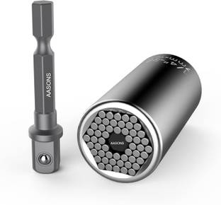 AASONS Universal Wrench Gator-Grip Socket Tool Multi-Size In One AASONS Universal Wrench Gator-Grip Socket Tool Multi-Size In One Hex 7mm - 19mm Single Sided Box End Wrench