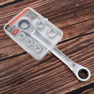 AASONS 7 in1 Reversible Multifunction with Sockets for Home Appliance Equipment Repair 7 in 1 Reversible Multifunction with Sockets for Work/Home Equipment Repair Double Sided Speed Wrench