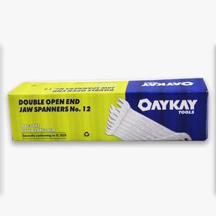 Oaykay 1536.6- 6 Pcs Jaw Spanner NO. 12 Double Open Jaw Spanners No. 12 with Colour Box Double Sided Open End Wrench