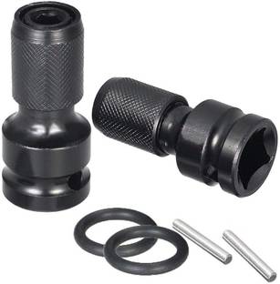 AASONS 1/2" Sd to 1/4" Hex Female Socket Adapter Quick Release Chuck adaptor set of 2 AASONSDrill Chucks Adaptor Conversion for Impact and Ratchet Wrench Single Sided Box End Wrench