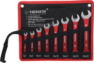 Padmakshi DOE-8pc Open End Spanner Set Double Ended Open Spanner Set Double Sided Open End Wrench (Pack of 8) Double Sided Open End Wrench