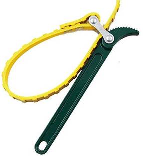 Kshivi Latest 9" Belt Type Oil Filter Wrench Auto Tool Engine Box Spanner Oil Fuel Filter Wrench Tool Spanner Key Tool Yellow Belt Single Sided Speciality Single Sided Speciality