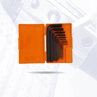 Hillgrove HGWRH1M1 9 Pcs HGAKS1M1 Full Hex Allen Key Kit Bolt Spanner L Shape Repair Tool HGWRH1M1 9 Pcs HGAKS1M1 Full Hex Allen Key Kit Bolt Spanner L Shape Repair Tool Single Sided Socket Wrench