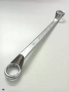 TOM 24x27 mm Shallow Offset Ring Spanner Heavy Duty Hardened and Tempered Double Sided Speciality