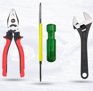 Hillgrove HGCM440M1 8" inch with Adjustable Wrench with 2in1 Screwdriver and 8"inch Plier HGCM440M1 8" inch with Adjustable Wrench with 2in1 Screwdriver and 8"inch Plier Single Sided Open End Wrench