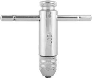 uptodateprouducts Mini 3mm-8mm Reversible M3-M8 T Bar Handle Ratchet Tap Wrench Holder for Tap and Die Set,Stainless Steel Single Sided Rachet Wrench
