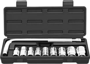 Dazzel Flex Premium Quality Durable Tool Socket set of 10 for Multi purpose Use Aiwa 10 Pieces Hand Tools Wrench Set Spanner Set Tool Kit Single Sided L Type Wrench