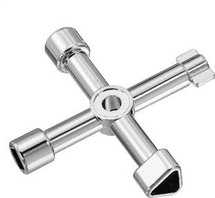 VASADIGITAL 4-Way Multifunctional Key,Cross Wrench, For Electricity Meter, Gas Meter Cabinet Wrench For Home Improvement Double Sided Speciality