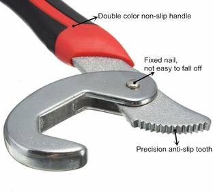 GaxQuly Multipurpose Universal snap n' Grip Double Sided Combination Wrench Set Multi-Function Universal Quick Auto Adjustable Snap N Grip with Multi-Purpose Wrench Combo Offer, Spwanner, Nut, Bolts, Portable Hand Tools Nuts and Bolts Tools Wrench Stainless Steel Socket Adjustable Universal Multi Function Wrench Spanner Set Tools Snap and Grip Open End Snap N Grip Tool Spanner 9 mm to 32 mm Works Double Sided Combination Wrench Double Sided Speed Wrench