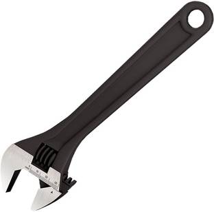 Aldeco 8" Adjustable Wrench – Smooth Jaw Movement, Strong Grip Power Single Sided Open End Wrench