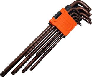 Harden Professional Long Torx Key Wrench 9pcs – Made of S2 Steel - Double Sided L Type Wrench