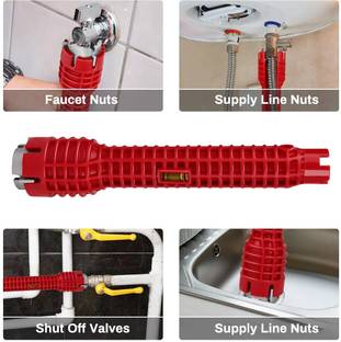 AS TOOL CENTER Faucet and Sink Installer Tool, 8 in 1 Faucet and Sink Installer Convenient: Compact size for easy storage and portability Single Sided Lug Wrench