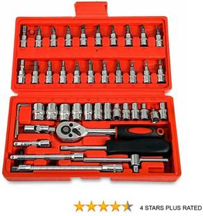 Luxuro 46pcs 1/4-Inch Socket Ratchet Wrench Combination Tools Kit for Auto Repairing 1/4 Item Name 46pcs 1/4-Inch Socket Ratchet Wrench Combination Tools Kit for Auto Repairing 1/4 Item Name Double Sided Socket Wrench
