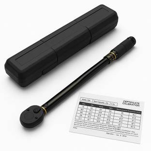QXORE Torque Wrench 1/2-Inch Drive Click 10~150 Ft-Lb Torque Wrench 1/2-Inch Drive Click 10~150 Ft-Lb Single Sided Box End Wrench