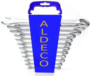 Aldeco Professional 12pc Combination Wrench Set – Metric, Drop Forged Steel Double Sided Combination Wrench