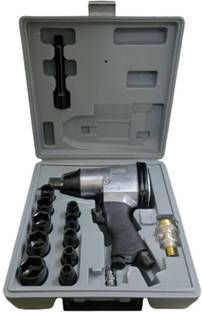 Mass Pro Techno AIR Impact Wrench Kit 17-PC 1/2Inch Single Sided Socket Wrench